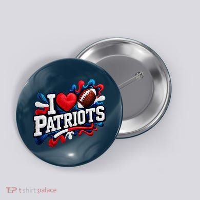 I Love Patriots Button
