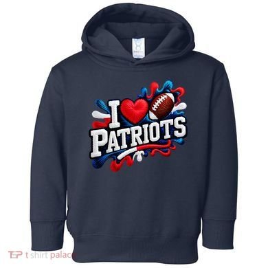 I Love Patriots Toddler Hoodie