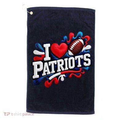 I Love Patriots Golf Towel