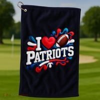 I Love Patriots Golf Towel thumb 1