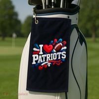 I Love Patriots Golf Towel thumb 2