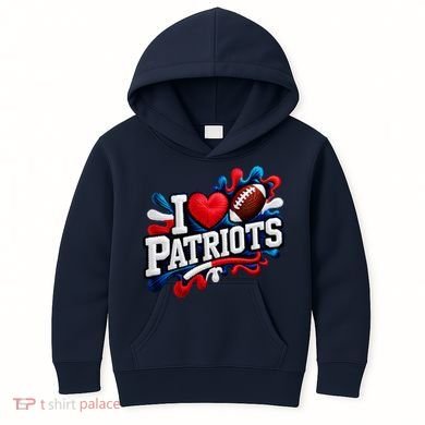 I Love Patriots Kids Hoodie