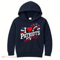 I Love Patriots Kids Hoodie thumb 0
