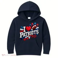 I Love Patriots Kids Hoodie thumb 0