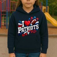 I Love Patriots Kids Hoodie thumb 3