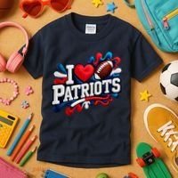 I Love Patriots Kids T-Shirt thumb 3