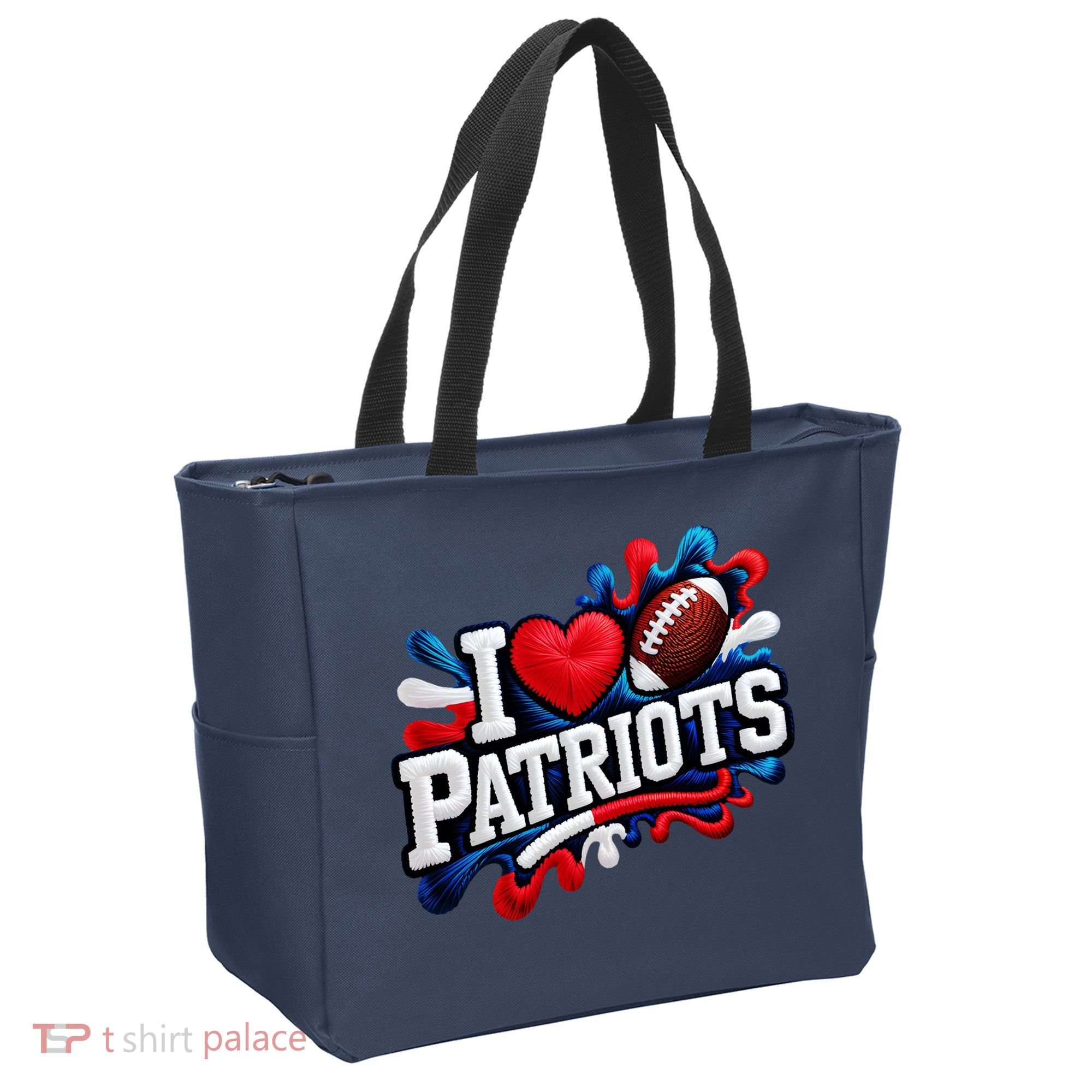 I Love Patriots Tote Bag
