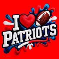 I Love Patriots Santa Hat thumb 1