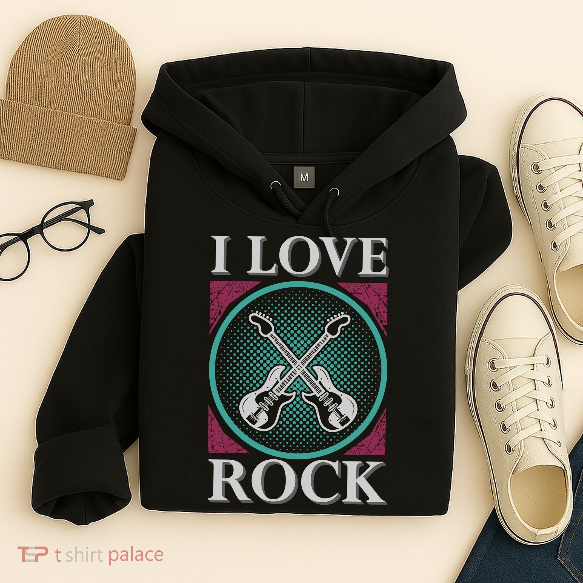 I Love Rock Hoodie