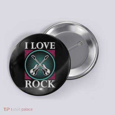 I Love Rock Button