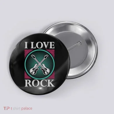 I Love Rock Button