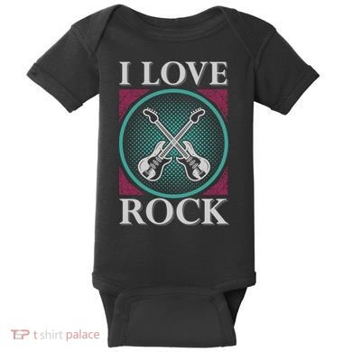 I Love Rock Baby Bodysuit