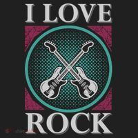 I Love Rock Golf Towel thumb 3