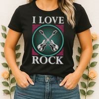 I Love Rock Women's T-Shirt thumb 2