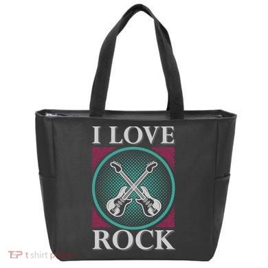 I Love Rock Tote Bag