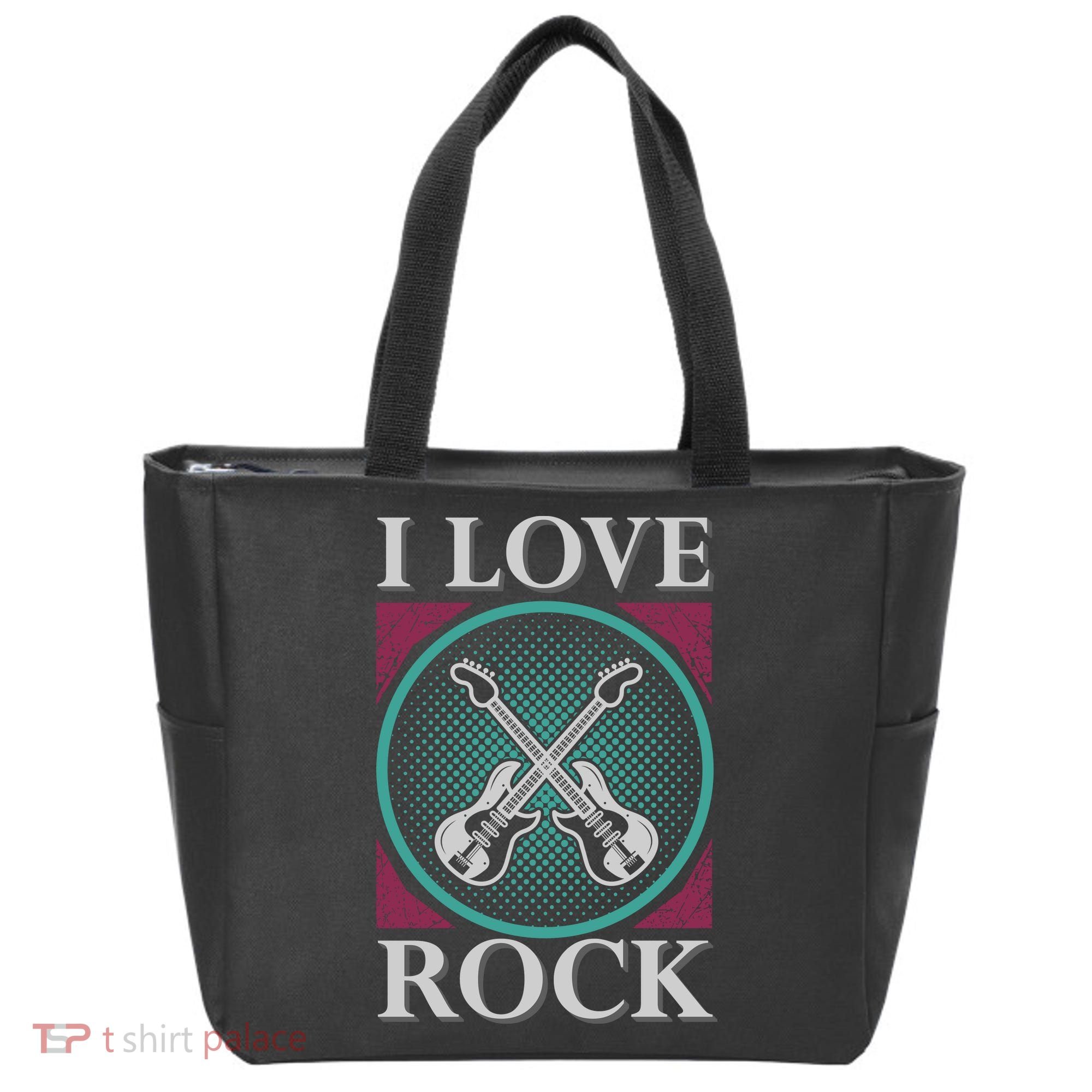 I Love Rock Tote Bag