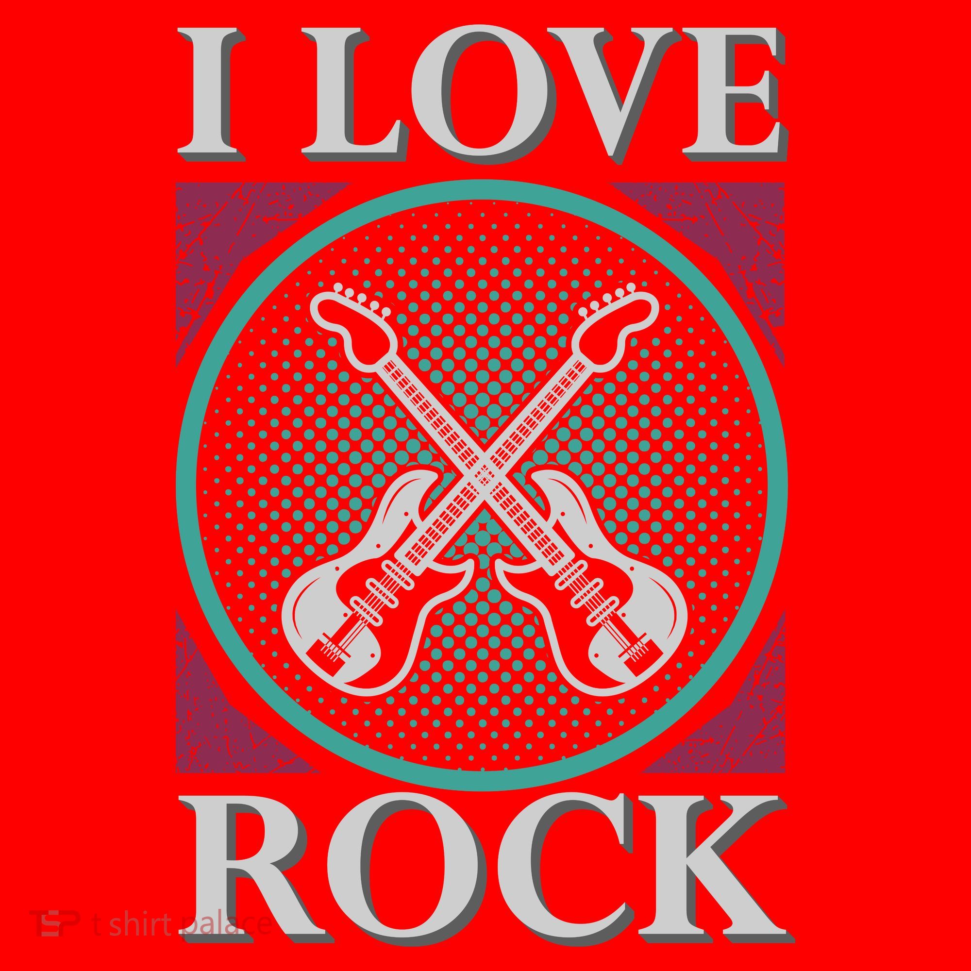 I Love Rock Santa Hat