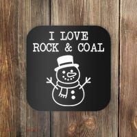 I Love Rock And Coal Christmas Coaster thumb 0
