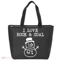 I Love Rock And Coal Christmas Tote Bag thumb 0