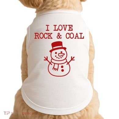 I Love Rock And Coal Christmas Doggie Tank