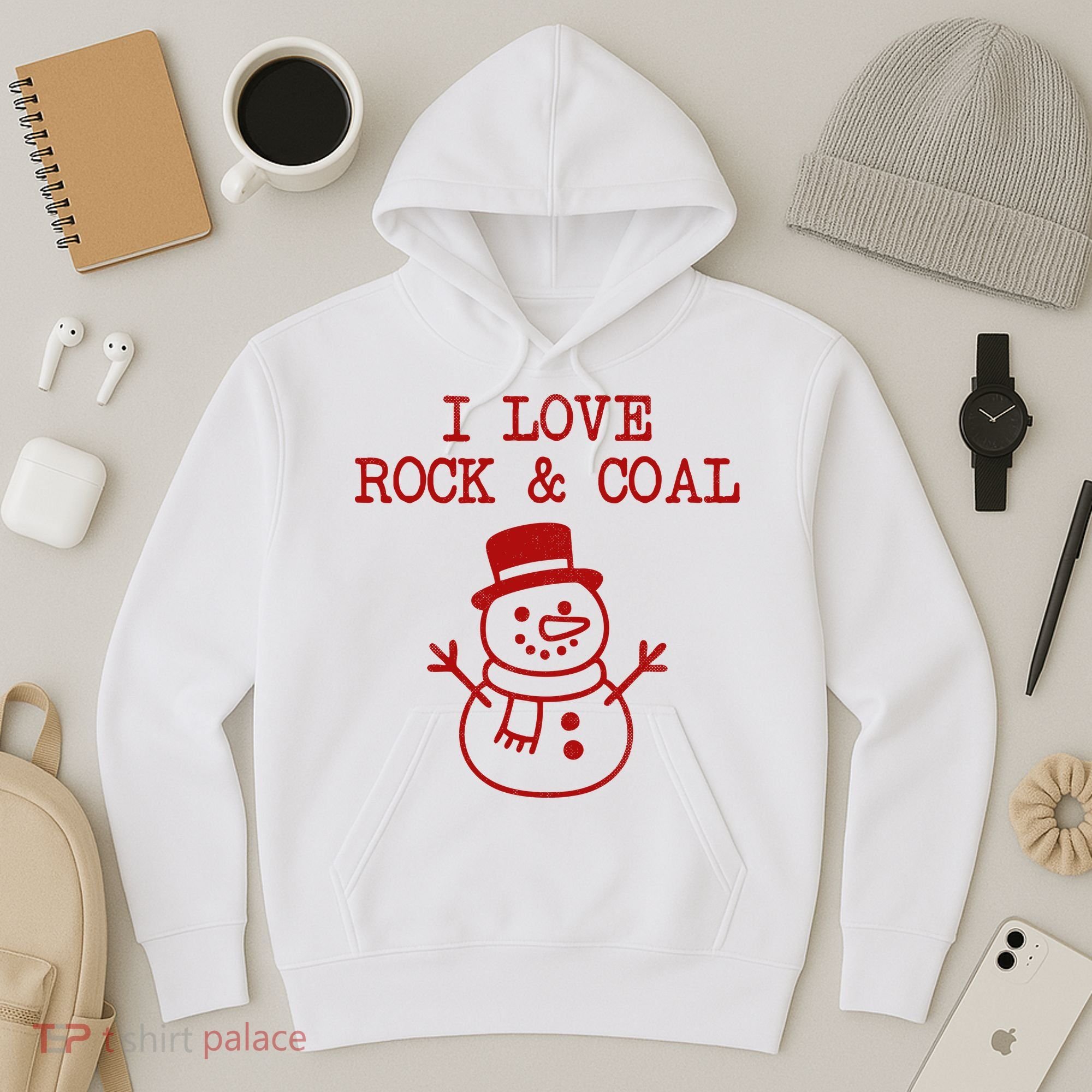 I Love Rock And Coal Christmas Hoodie