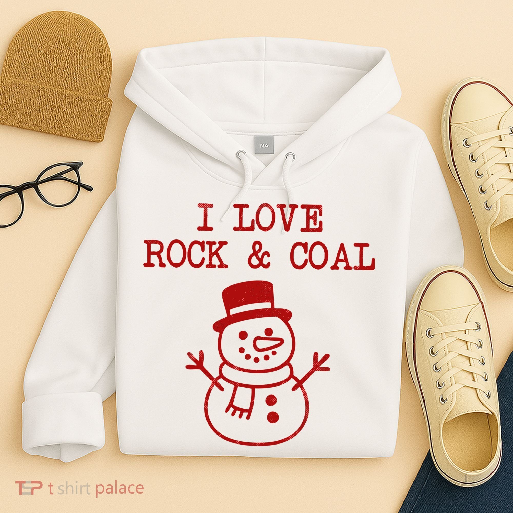 I Love Rock And Coal Christmas Hoodie