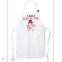 I Love Rock And Coal Christmas Apron thumb 0