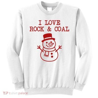 I Love Rock And Coal Christmas Sweatshirt