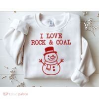 I Love Rock And Coal Christmas Sweatshirt thumb 2