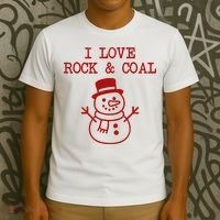 I Love Rock And Coal Christmas T-Shirt thumb 3
