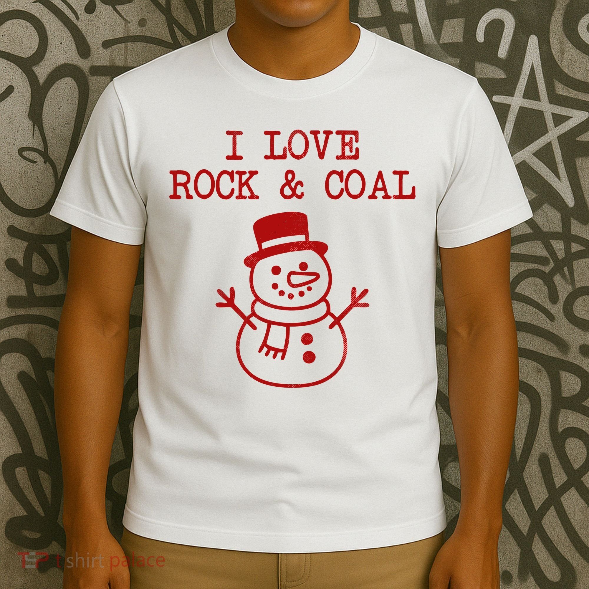 I Love Rock And Coal Christmas T-Shirt