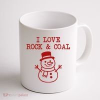I Love Rock And Coal Christmas Coffee Mug thumb 1