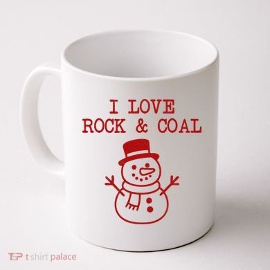 I Love Rock And Coal Christmas Coffee Mug