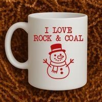 I Love Rock And Coal Christmas Coffee Mug thumb 2