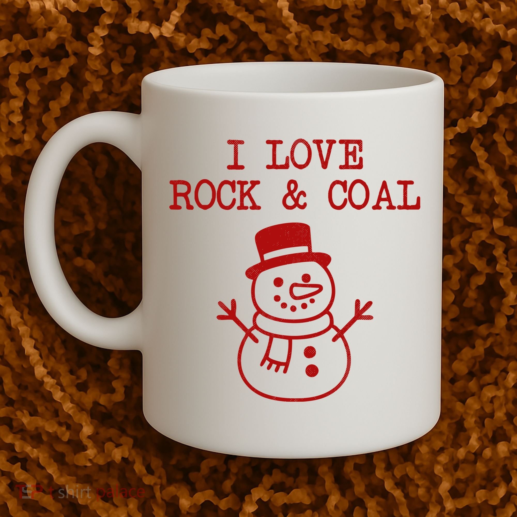 I Love Rock And Coal Christmas Coffee Mug