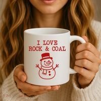 I Love Rock And Coal Christmas Coffee Mug thumb 3