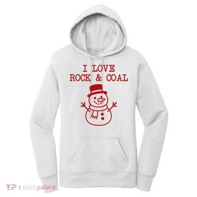 I Love Rock And Coal Christmas Women's Hoodie