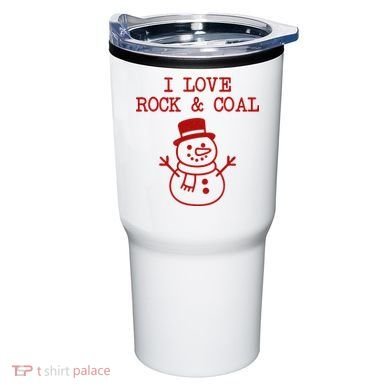I Love Rock And Coal Christmas Tumbler