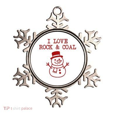 I Love Rock And Coal Christmas Ornament