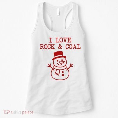 I Love Rock And Coal Christmas Women's Tank Top