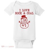 I Love Rock And Coal Christmas Baby Bodysuit thumb 0