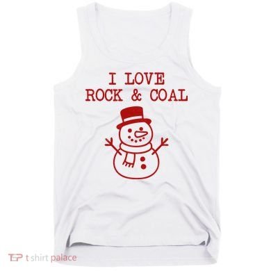 I Love Rock And Coal Christmas Tank Top