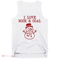 I Love Rock And Coal Christmas Tank Top thumb 0