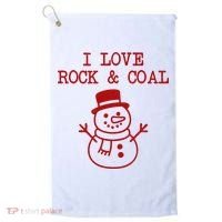 I Love Rock And Coal Christmas Golf Towel thumb 0