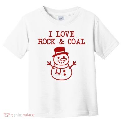 I Love Rock And Coal Christmas Toddler T-Shirt
