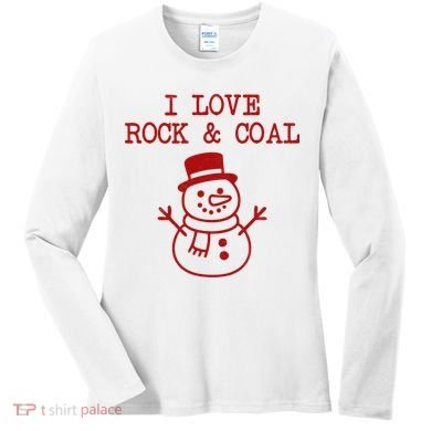 I Love Rock And Coal Christmas Women's Long Sleeve Shirt