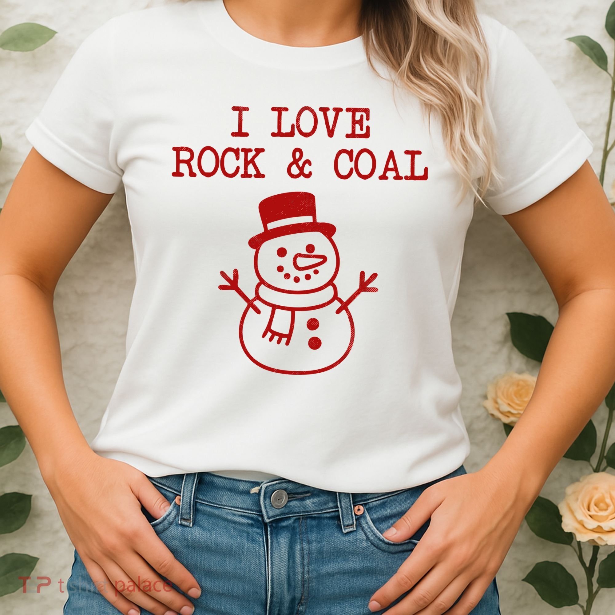 I Love Rock And Coal Christmas Women's T-Shirt