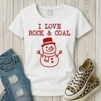 I Love Rock And Coal Christmas Women's T-Shirt thumb 3