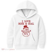 I Love Rock And Coal Christmas Kids Hoodie thumb 0