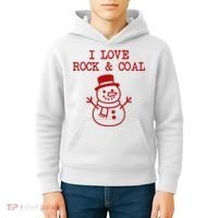 I Love Rock And Coal Christmas Kids Hoodie thumb 4